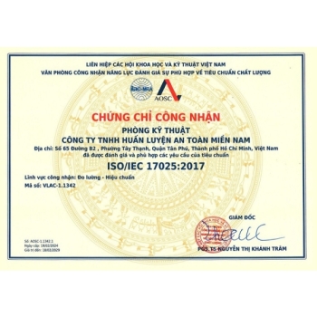 Chứng chỉ công nhận năng lực phòng hiệu chuẩn đáp ứng tiêu chuẩn ISO/IEC 17025